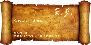 Ravasz Jónás névjegykártya